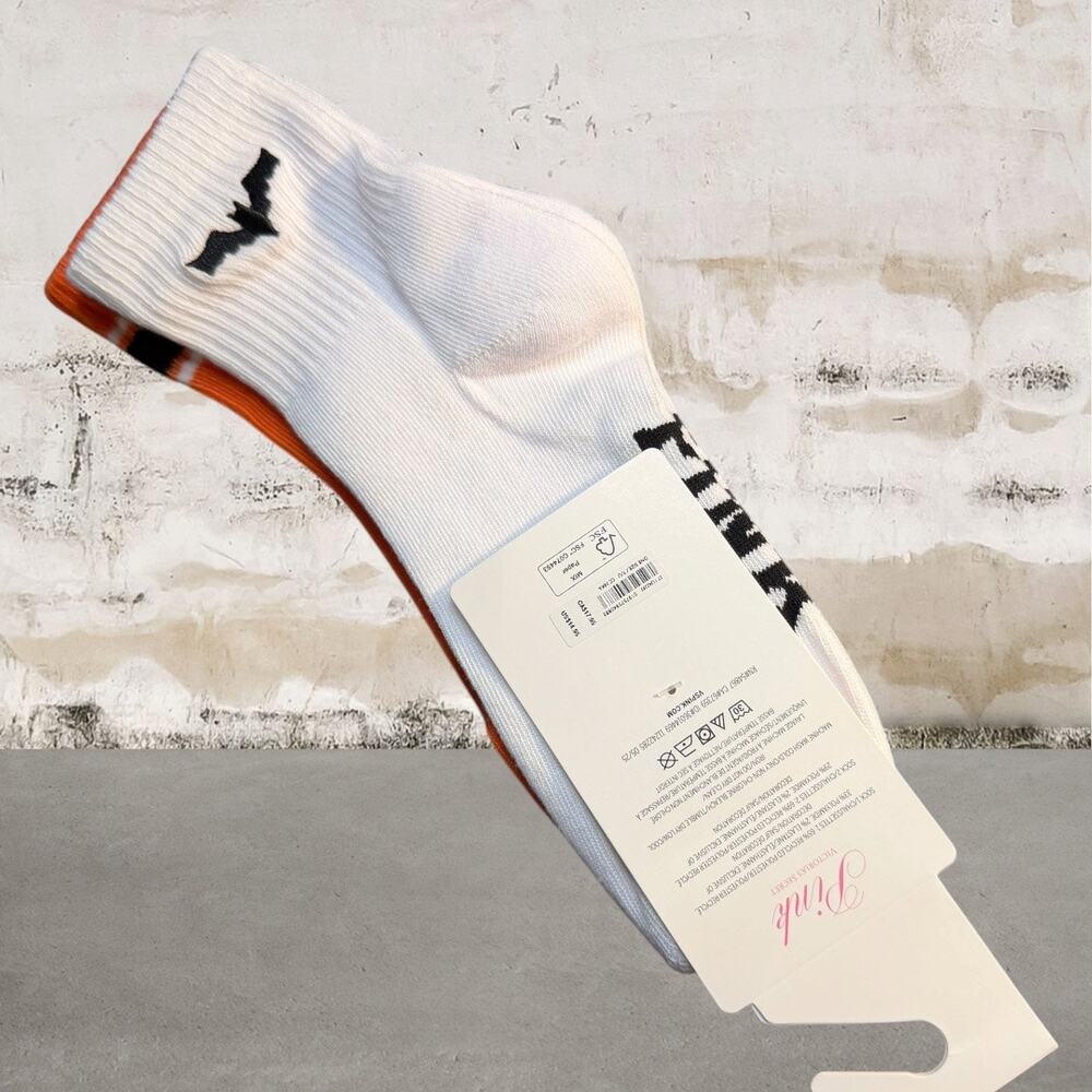 Victoria's Secret 2 Pack Halloween Quarter Socks NWT